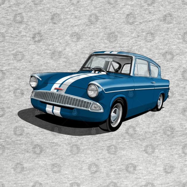 Ford Anglia in blue by candcretro